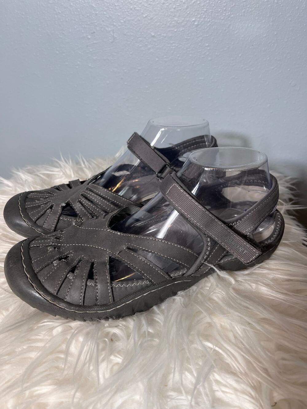 JSport Jambu Poppy Grey Sport Hiking Sandals Closed Toe Womens Size 9 Strappy